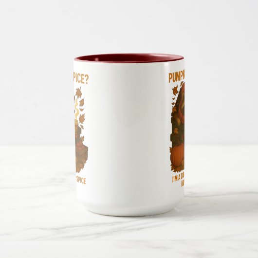 Autumn Raccoon Funny Pumpkin Spice Latte Tasse (Zentrum)