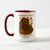 Autumn Raccoon Funny Pumpkin Spice Latte Tasse (Links)