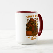 Autumn Raccoon Funny Pumpkin Spice Latte Tasse (VorderseiteRechts)
