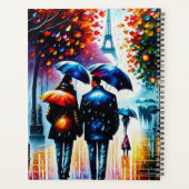 Autumn Rain Eiffel Tower Paris Frankreich Planer (Rückseite)