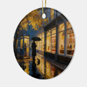 Autumn Rain Phone Booth Ornament (Links)