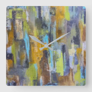 Autumn Rain Wall Clock Quadratische Wanduhr