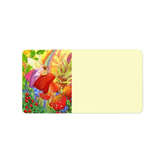 Autumn Rainbow Labels Adressaufkleber (Vorne)