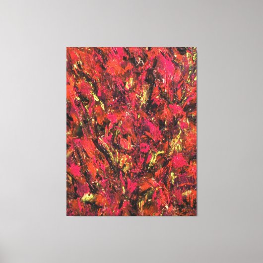 "Autumn Rains", acrylic, abstract, impressionism Leinwanddruck (Vorderseite)