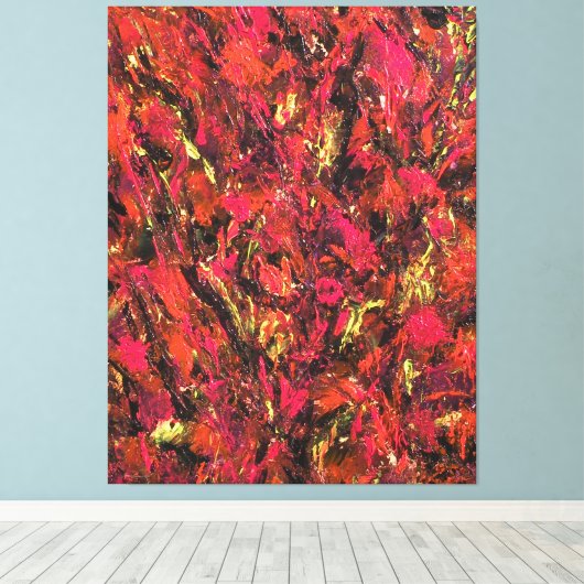 "Autumn Rains", Impressionism, abstract, acrylic Leinwanddruck (Insitu (Holzboden))