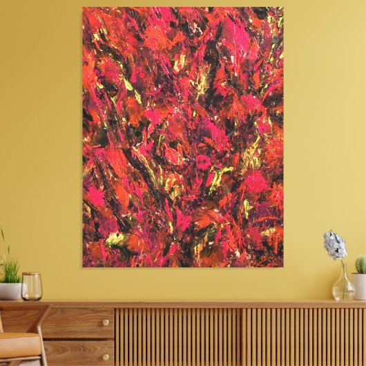 "Autumn Rains", Impressionism, abstract, acrylic Leinwanddruck (Insitu (Wohnzimmer))