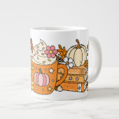 Autumn Reading - Cosy Books & Pumpkin Gewürz Jumbo-Tasse (Vorderseite Rechts)