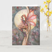 Autumn Red Fairy Greeting Card by Molly Harrison Karte (Gelbe Blume)