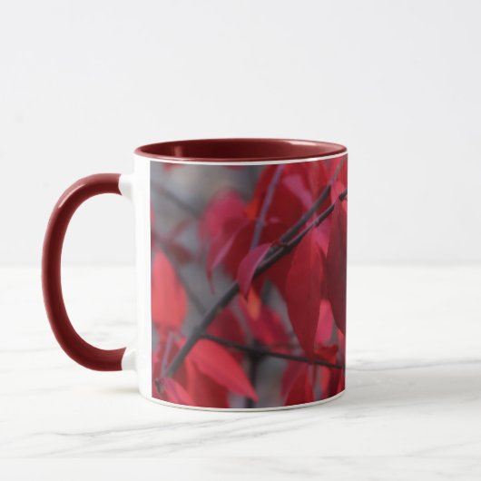 Autumn Red Two-Tone Mug Tasse (Links)
