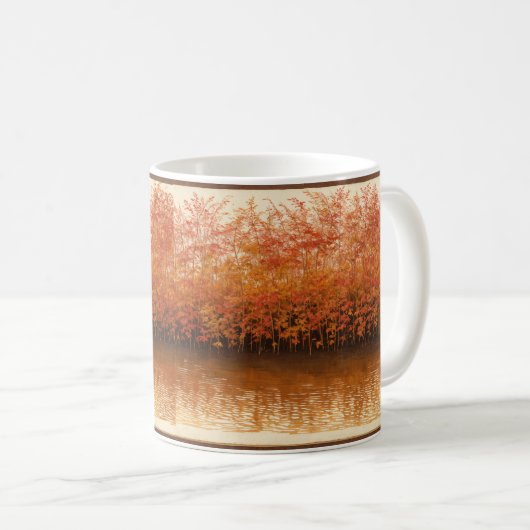 Autumn Reflection - Maple Lake Mug Kaffeetasse (VorderseiteRechts)