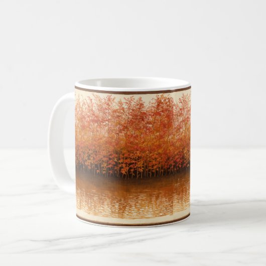 Autumn Reflection - Maple Lake Mug Kaffeetasse (Vorderseite Links)