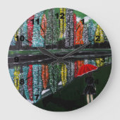 Autumn Reflection Painting by Alfred Fox Große Wanduhr (Vorderseite)