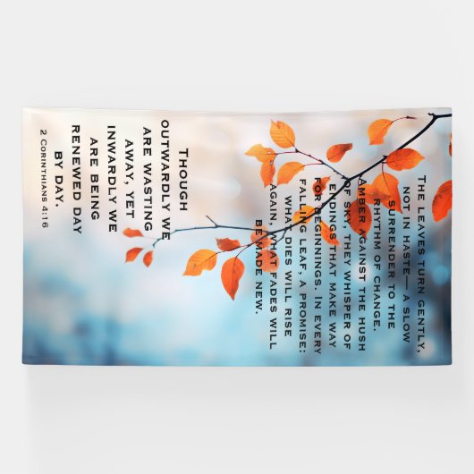 Autumn Renewal Christian Scripture Art Banner (Horizontal)