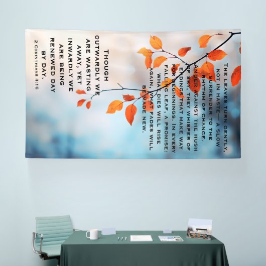 Autumn Renewal Christian Scripture Art Banner (Messe)
