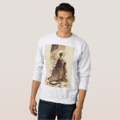 "Autumn Reverie" Japanese Cat in Kimono Art Sweatshirt (Vorne ganz)