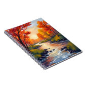 Autumn River | Fall Foliage Nature Watercolor Notizblock (Rechte Seite)