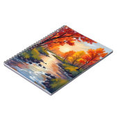 Autumn River | Fall Foliage Nature Watercolor Notizblock (Linke Seite)