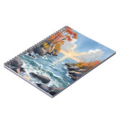 Autumn River Sunlight Fall Landscape Watercolor Notizblock (Linke Seite)