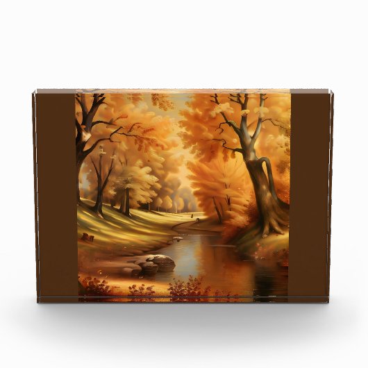 Autumn River Tree Fotoblock (Vorderseite)