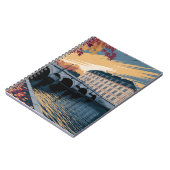 Autumn Riverside European City Illustration Art Notizblock (Linke Seite)