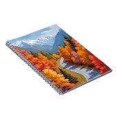 Autumn Road | Fall Foliage Watercolor Nature Notizblock (Rechte Seite)