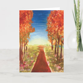 Autumn Road - KidsArt for CHOC Dankeskarte
