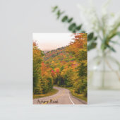 Autumn Road Postcard Postkarte (Stehend Vorderseite)