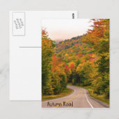 Autumn Road Postcard Postkarte (Vorne/Hinten)