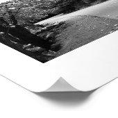 Autumn Road Yosemite Black and White Fotografy Poster (Ecke)