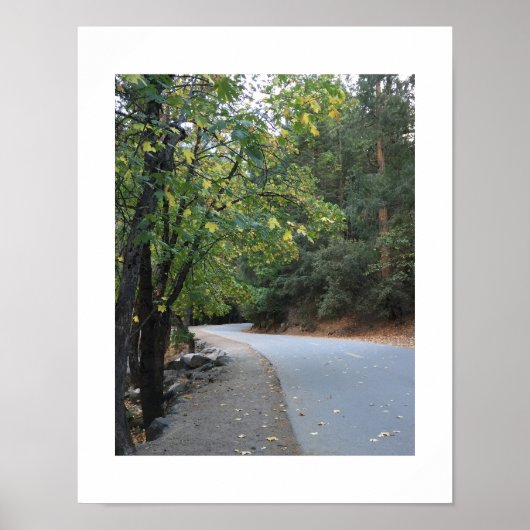 Autumn Road Yosemite Color Fotografie Poster (Vorne)