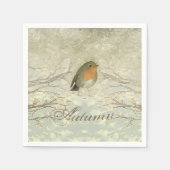 AUTUMN ROBIN Herbstzweige Serviette (Vorderseite)