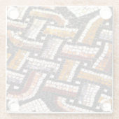 Autumn Roman Mosaic Glasuntersetzer (Rückseite)