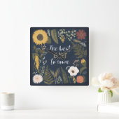 Autumn Romance VI The Best is Yet To Come Quadratische Wanduhr (Zuhause)