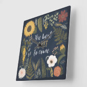 Autumn Romance VI The Best is Yet To Come Quadratische Wanduhr (Winkel)