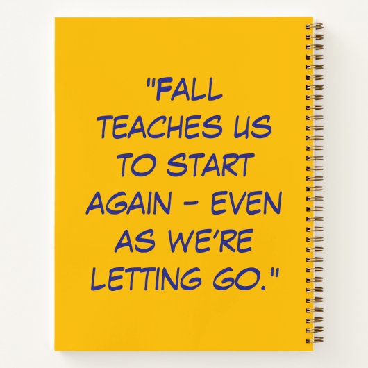 Autumn Roots, Fresh Starts – Back to School Notizblock (Rückseite)