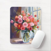 Autumn Rose Bouquet Floral Fall Mousepad (Mit Mouse)