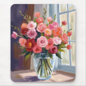 Autumn Rose Bouquet Floral Fall Mousepad (Vorne)