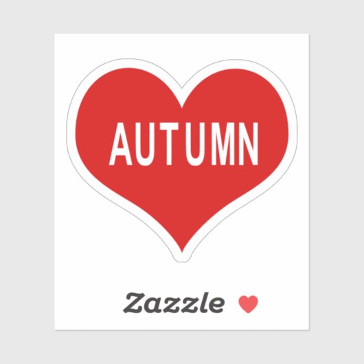AUTUMN Rote Liebe Herz Vinyl Sticker (Blatt)