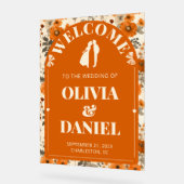  Autumn Rust Entry Sign with Leaves Acrylschild (Winkel)