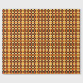 Autumn Rustic Argyle Plaid Orange, Brown & Cream Geschenkpapier (Flach)