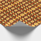 Autumn Rustic Argyle Plaid Orange, Brown & Cream Geschenkpapier (Ecke)