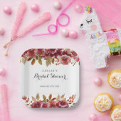 Autumn Rustic Brunch & Bubbly Bridal Shower Pappteller (Party)