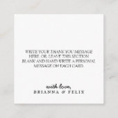 Autumn Rustic Burgundy Calligraphy Flat Wedding Th Begleitkarte (Rückseite)