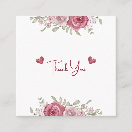 Autumn Rustic Burgundy Calligraphy Flat Wedding Th Begleitkarte (Vorderseite)