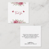 Autumn Rustic Burgundy Calligraphy Flat Wedding Th Begleitkarte (Vorne/Hinten)