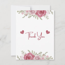 Autumn Rustic Burgundy Calligraphy Flat Wedding Th RSVP Karte