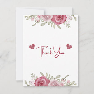 Autumn Rustic Burgundy Calligraphy Flat Wedding Th RSVP Karte