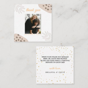 Autumn Rustic Burgundy Calligraphy Foto vielen Dan Mitteilungskarte