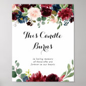 Autumn Rustic Calligraphy Dieses Candle Burns Zeic Poster (Vorne)