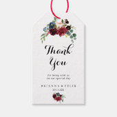 Autumn Rustic Calligraphy Wedding Vielen Dank Geschenkanhänger (Vorderseite)